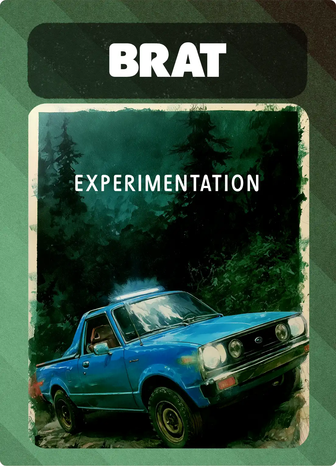 brat — Subaru BRAT trading card, experimentation