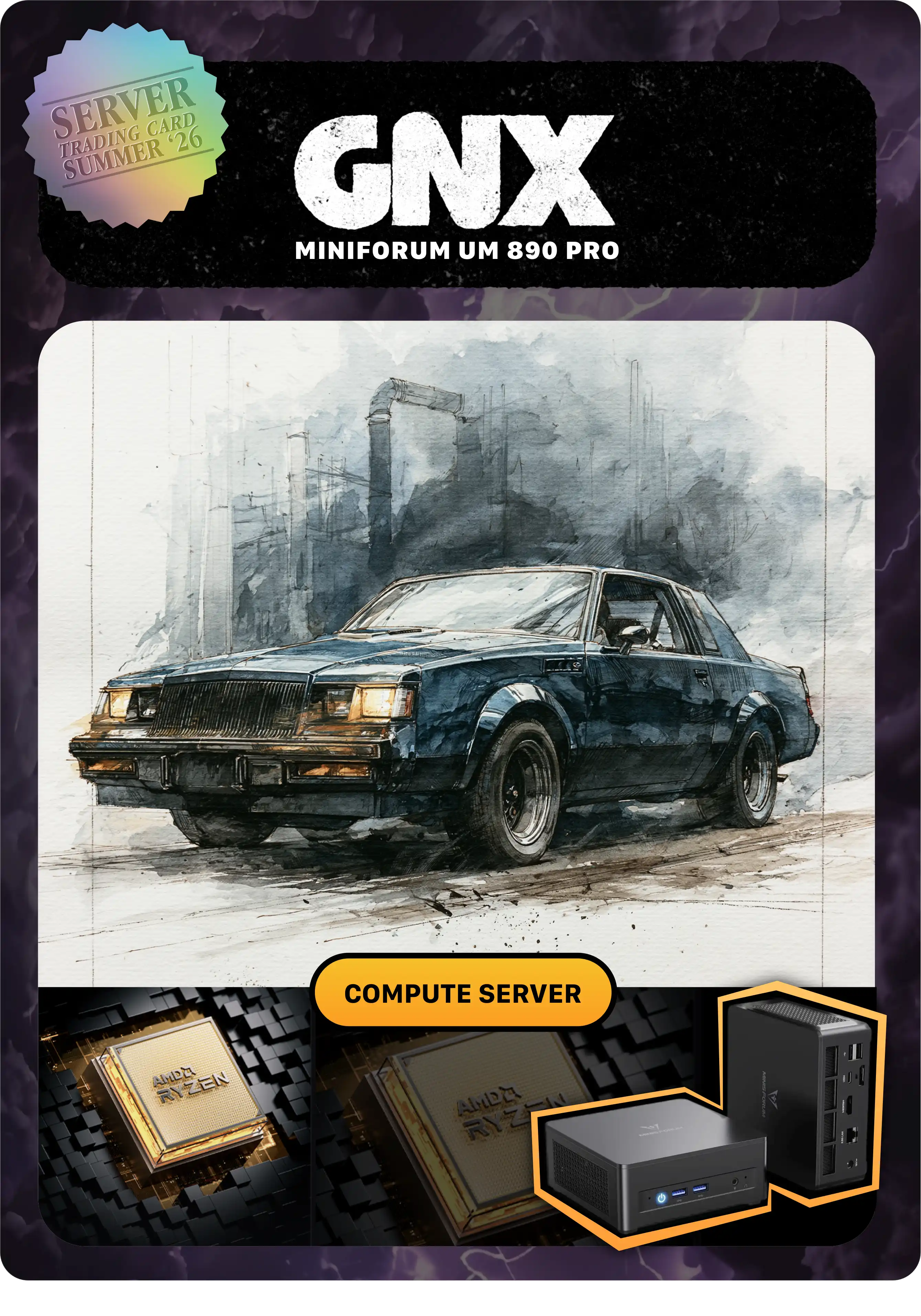 gnx — 1987 Buick GNX trading card, primary compute