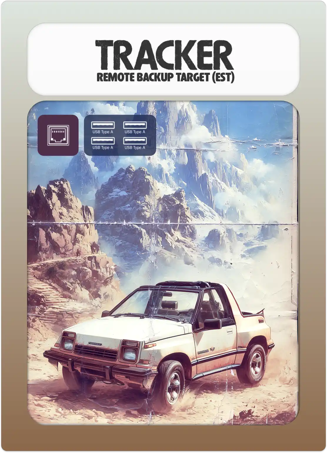 tracker — Geo Tracker trading card, offsite backup